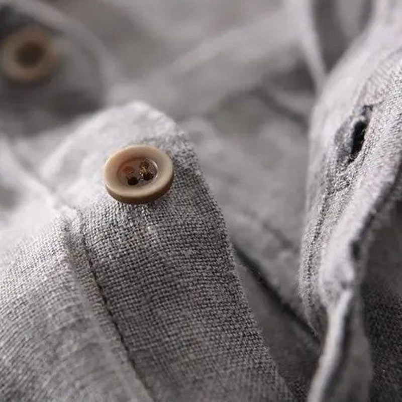 Relaxed Short Sleeve Linen Shirt