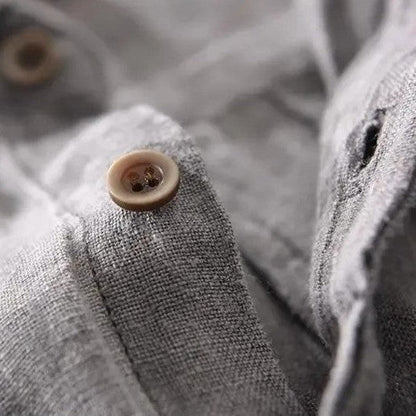 Relaxed Short Sleeve Linen Shirt