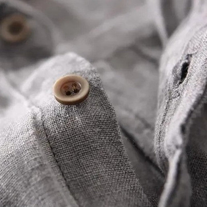 Relaxed Short Sleeve Linen Shirt