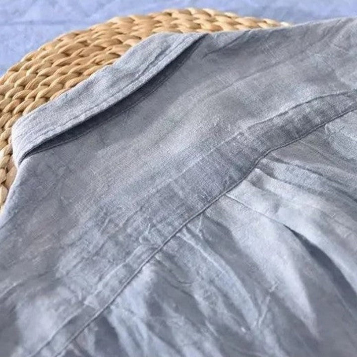 Relaxed Short Sleeve Linen Shirt