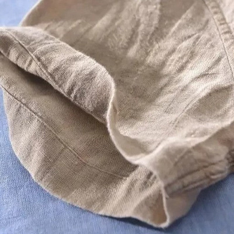Relaxed Short Sleeve Linen Shirt