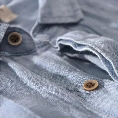 Relaxed Short Sleeve Linen Shirt