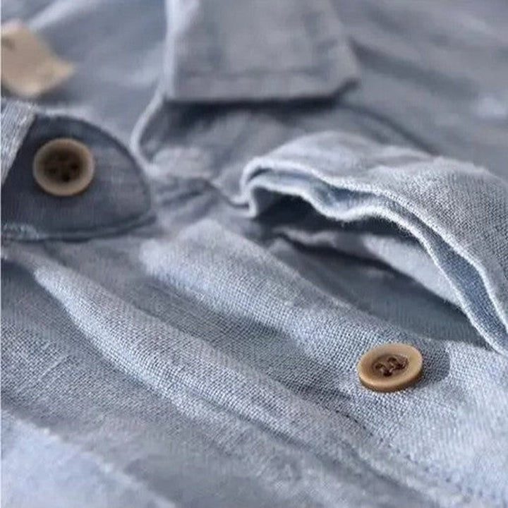 Relaxed Short Sleeve Linen Shirt
