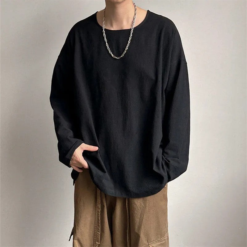 Relaxed Textured Long Sleeve Shirt