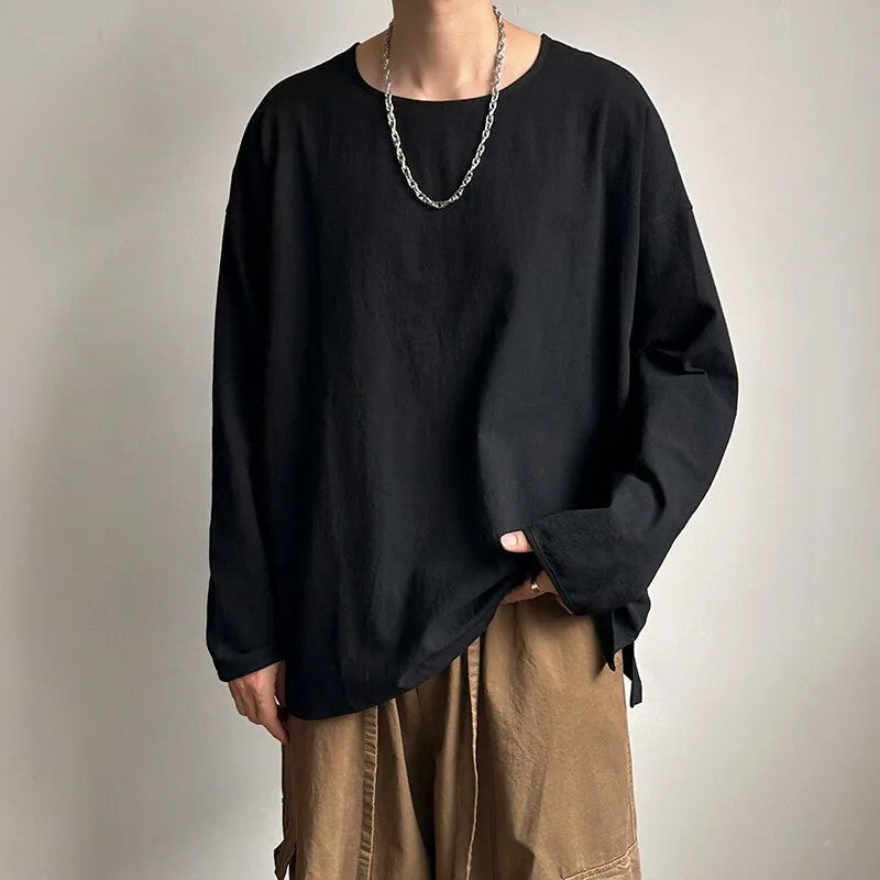 Relaxed Textured Long Sleeve Shirt