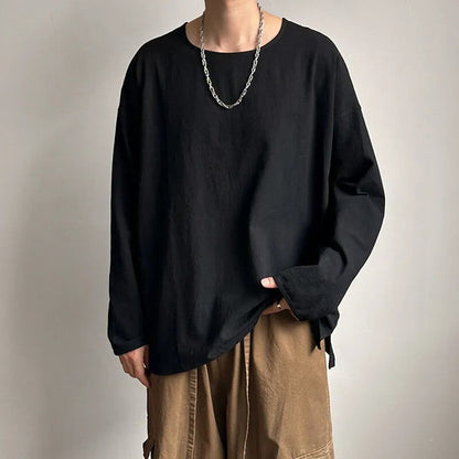 Relaxed Textured Long Sleeve Shirt