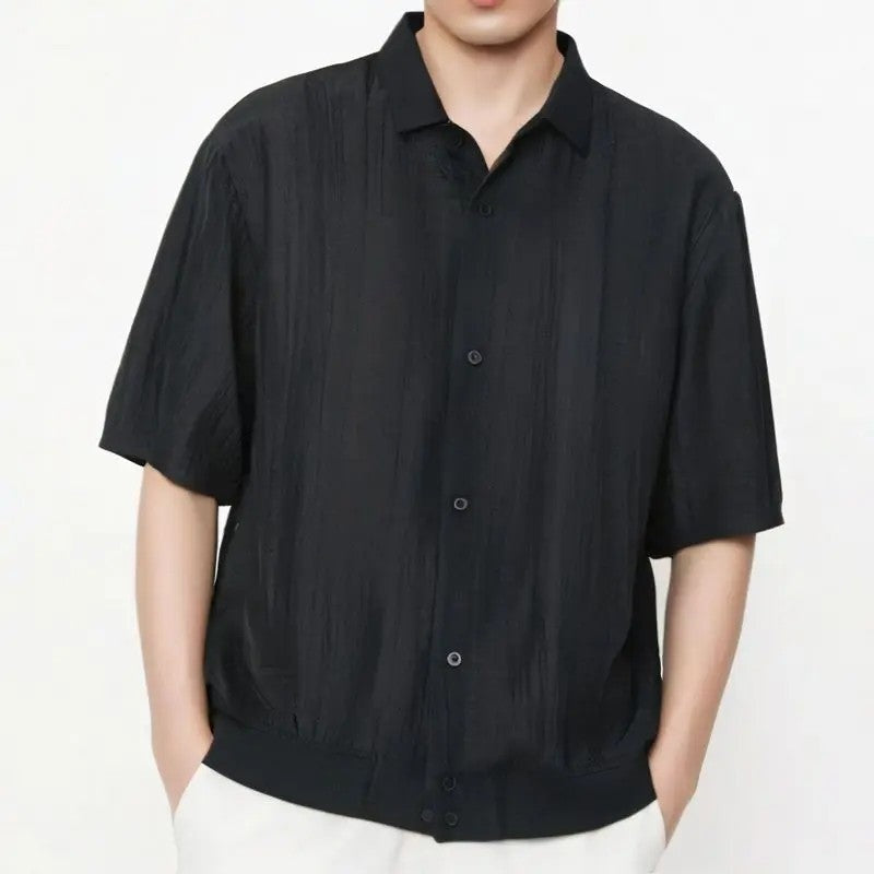 Relaxed Textured Short Sleeve Shirt