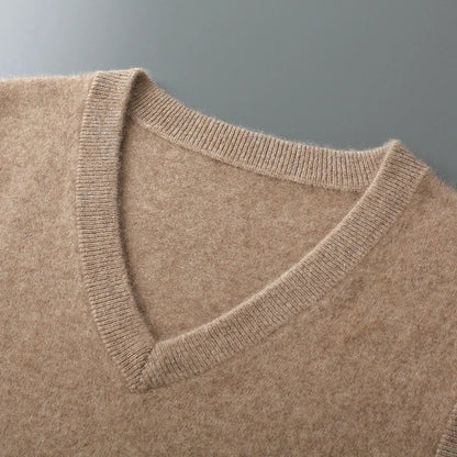 Relaxed V-Neck Knit Sweater Vest