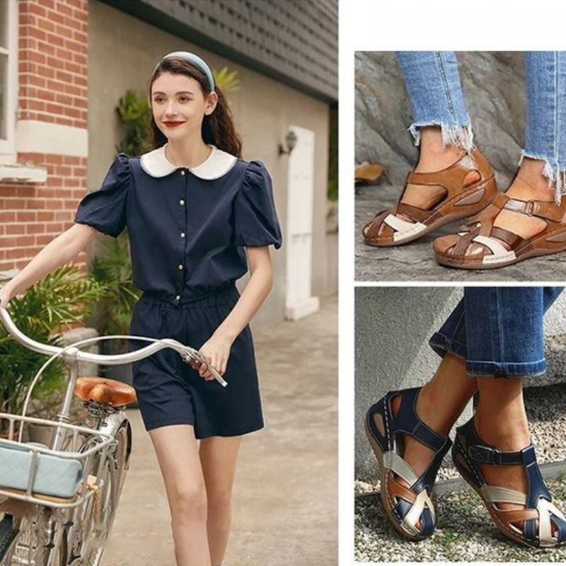 Renaro Relaxed Cutout Comfort Sandals