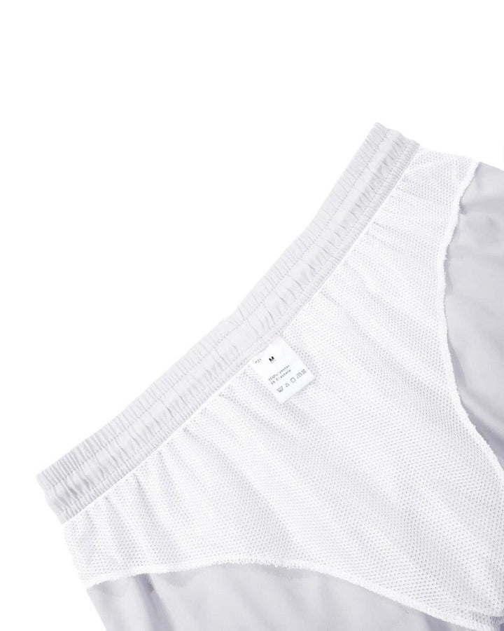 Retro Stripe Elastic Waist Swim Trunks