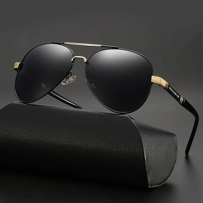 Varone Polarized Metal Aviator Sunglasses