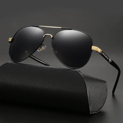 Varone Polarized Metal Aviator Sunglasses