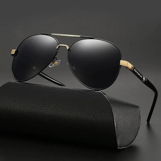 Varone Polarized Metal Aviator Sunglasses