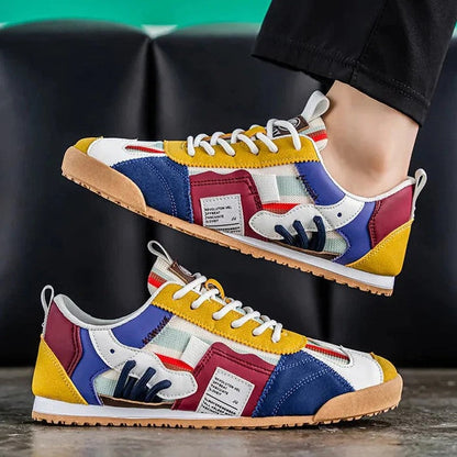 Ruvino Retro Patchwork Low-Top Sneakers