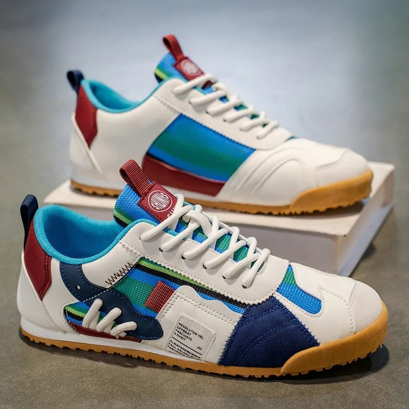 Ruvino Retro Patchwork Low-Top Sneakers