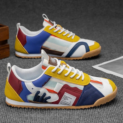 Ruvino Retro Patchwork Low-Top Sneakers