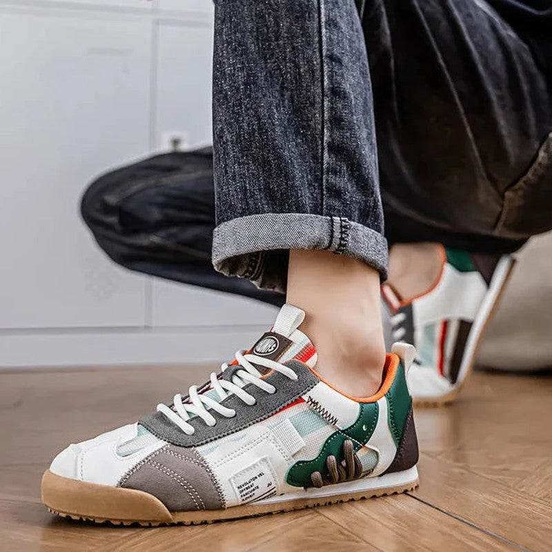 Ruvino Retro Patchwork Low-Top Sneakers