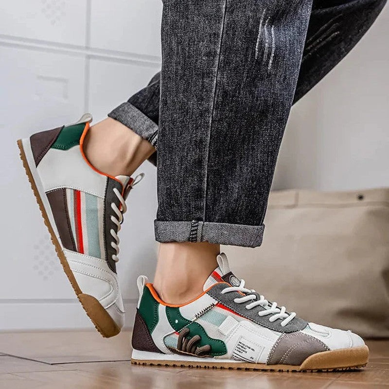 Ruvino Retro Patchwork Low-Top Sneakers
