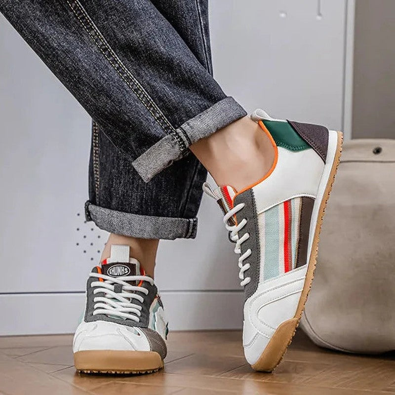 Ruvino Retro Patchwork Low-Top Sneakers