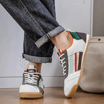 Ruvino Retro Patchwork Low-Top Sneakers