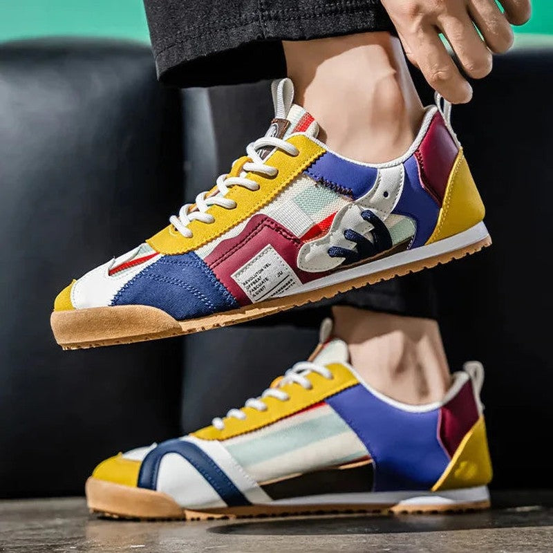 Ruvino Retro Patchwork Low-Top Sneakers