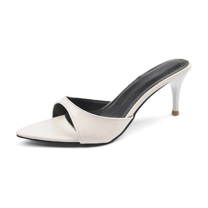 Sarini Gloss Pointed Toe Mule Heel