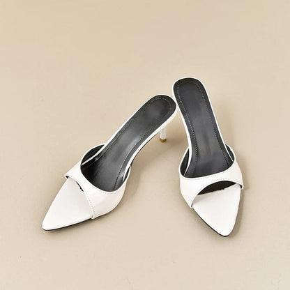 Sarini Gloss Pointed Toe Mule Heel