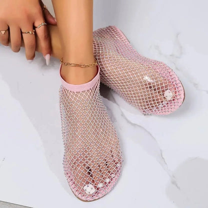 Serenna Mesh Embellished Ballet Flats