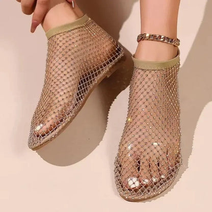 Serenna Mesh Embellished Ballet Flats