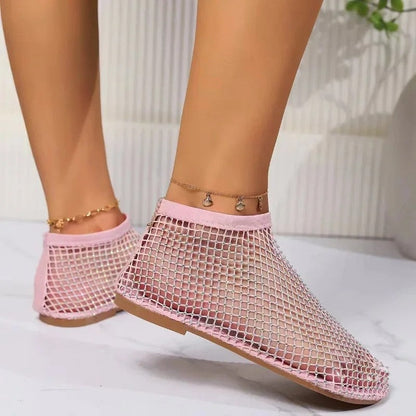 Serenna Mesh Embellished Ballet Flats