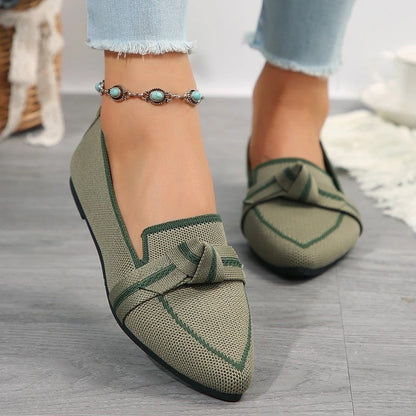 Plus Size Serlina Knit Pointed Toe Loafers