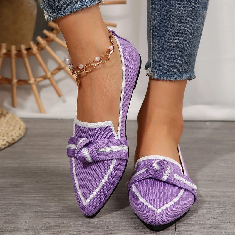 Plus Size Serlina Knit Pointed Toe Loafers