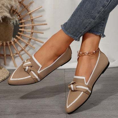 Plus Size Serlina Knit Pointed Toe Loafers