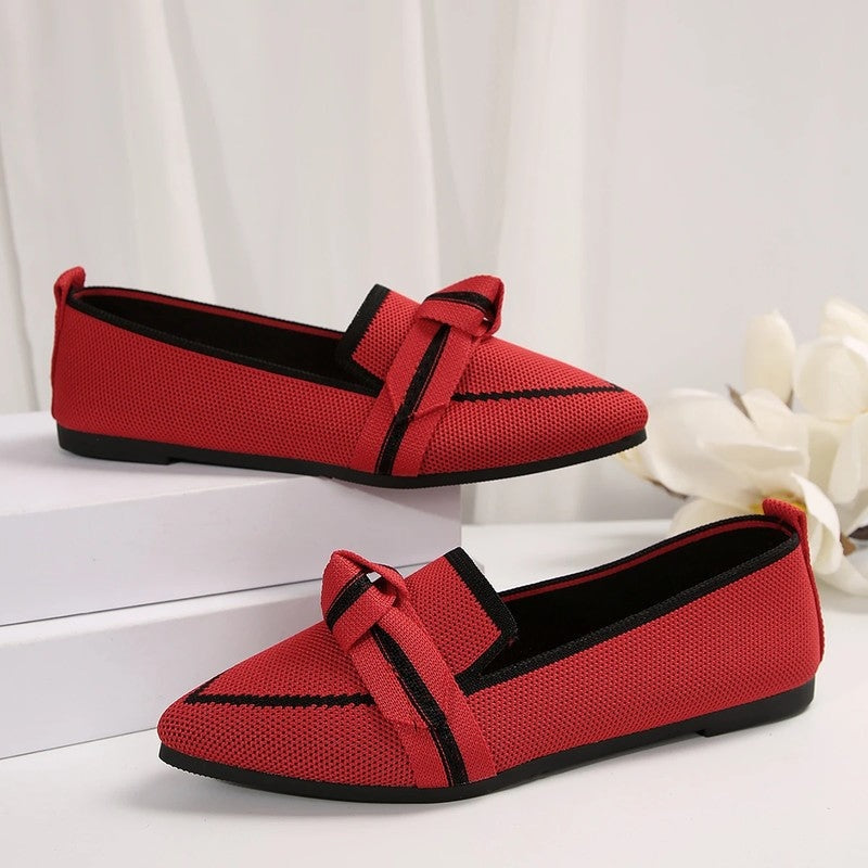 Plus Size Serlina Knit Pointed Toe Loafers