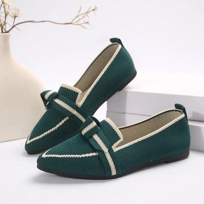 Plus Size Serlina Knit Pointed Toe Loafers
