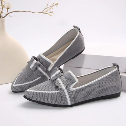 Plus Size Serlina Knit Pointed Toe Loafers