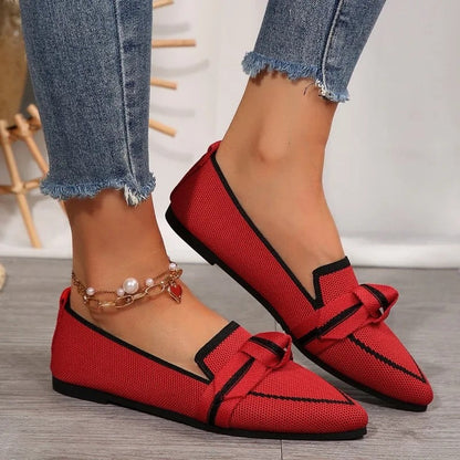 Plus Size Serlina Knit Pointed Toe Loafers