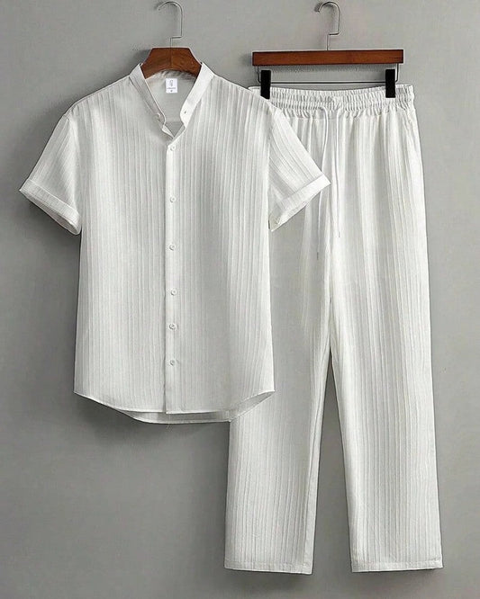 Short Sleeve Relaxed Collar Lounge Set