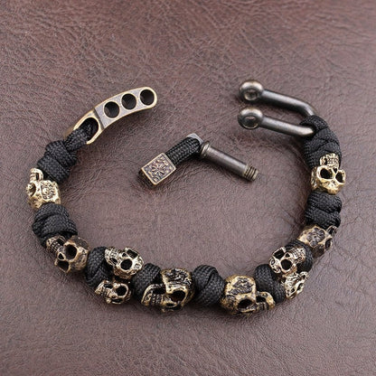 Skull Bead Paracord Survival Bracelet