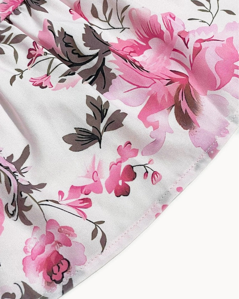 Smocked Floral Ruffle Mini Sundress