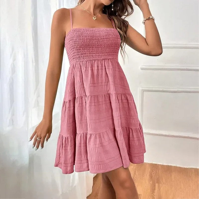 Smocked Tiered Relaxed Fit Sundress