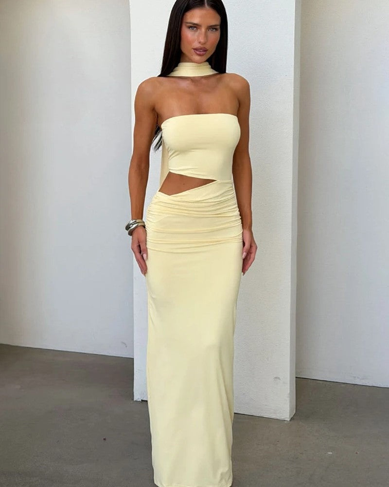 Strapless Cutout Maxi Dress