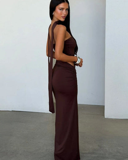 Strapless Cutout Maxi Dress