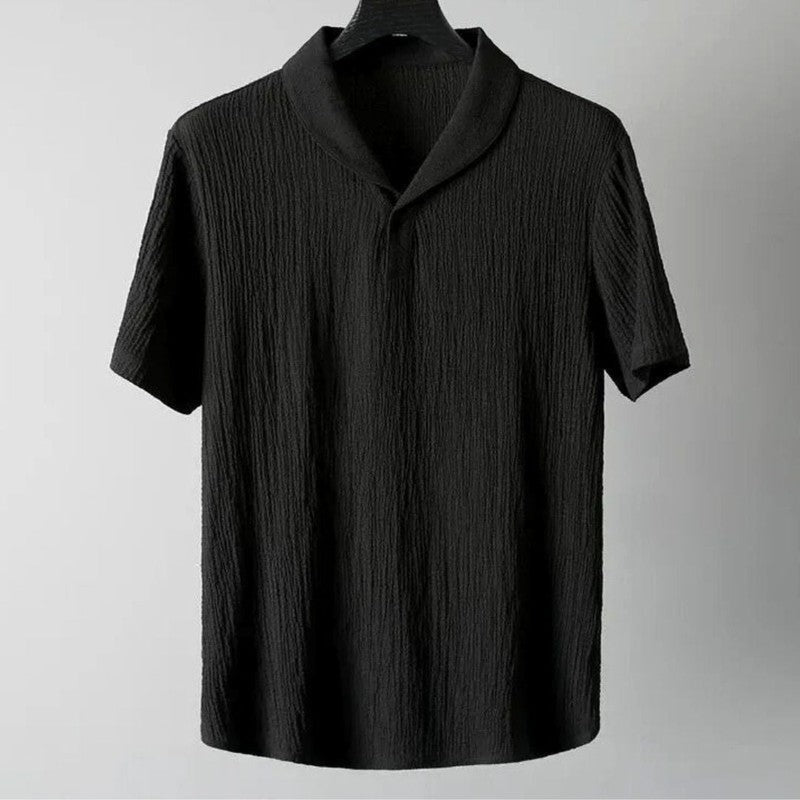 Textured Relaxed Collar Lounge Set