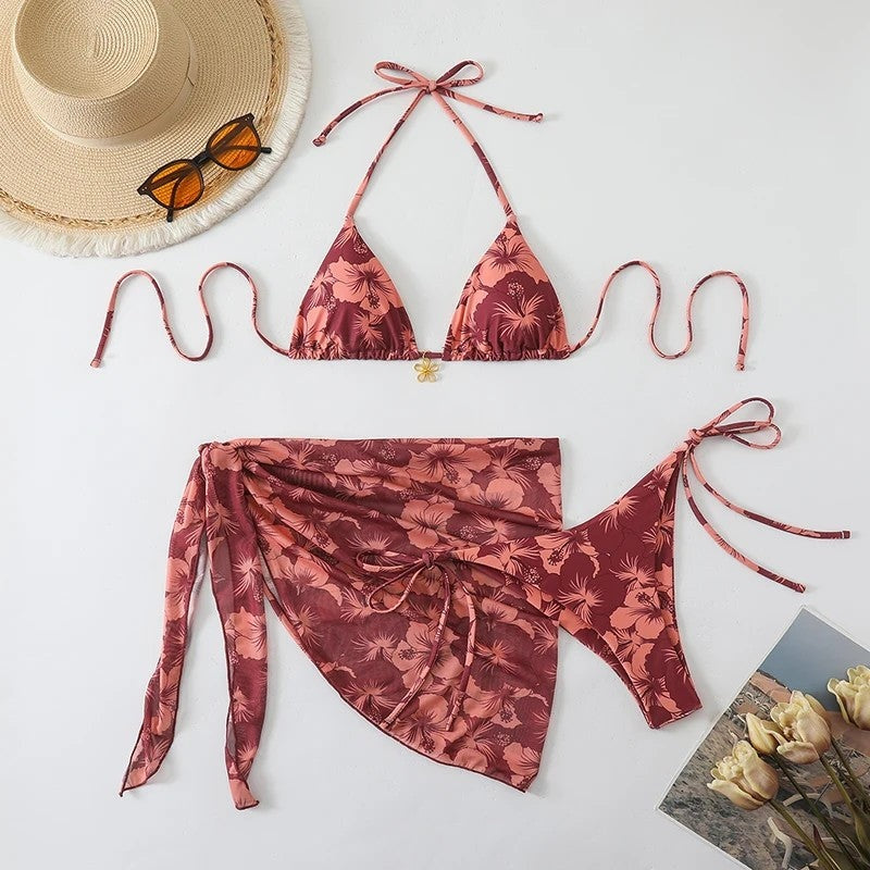 Tie-Back Triangle Bikini Cover Up