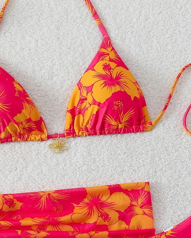Tie-Back Triangle Bikini Cover Up
