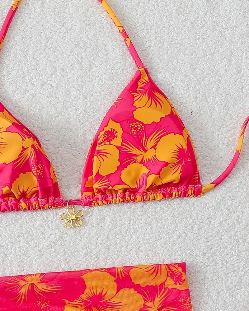 Tie-Back Triangle Bikini Cover Up
