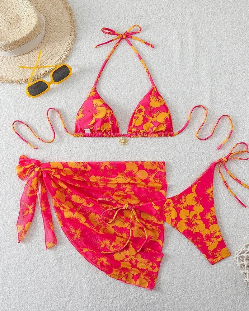 Tie-Back Triangle Bikini Cover Up
