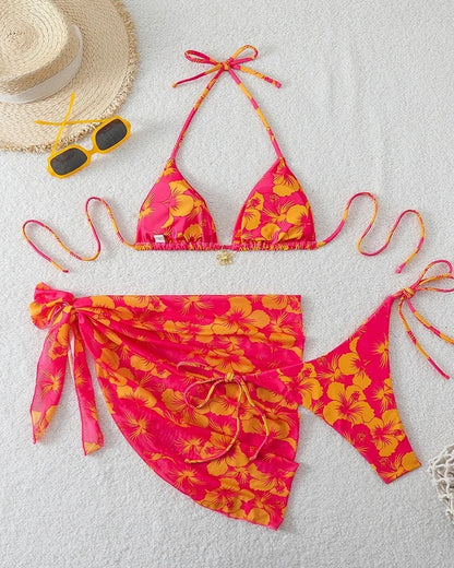 Tie-Back Triangle Bikini Cover Up