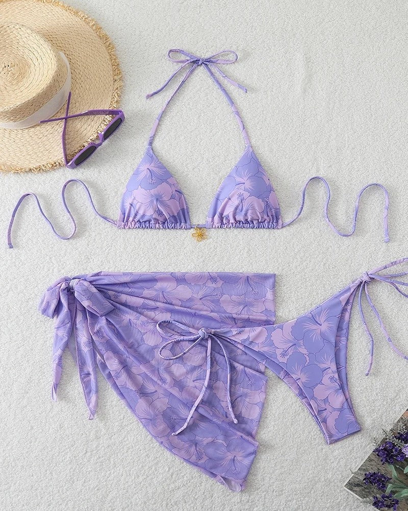 Tie-Back Triangle Bikini Cover Up